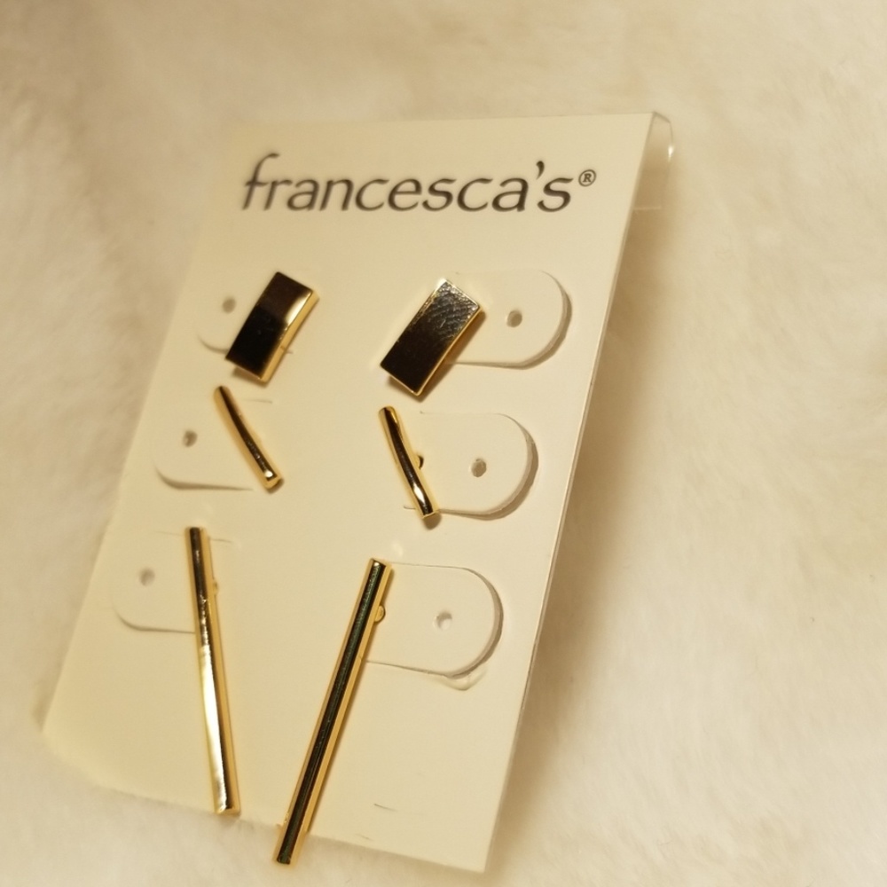 Francesca's Gold Studs - Picture 2 of 2